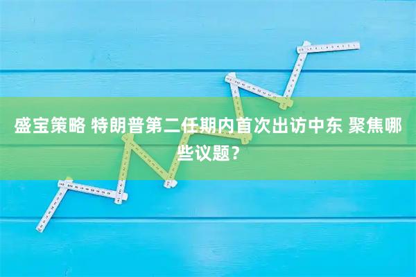盛宝策略 特朗普第二任期内首次出访中东 聚焦哪些议题？